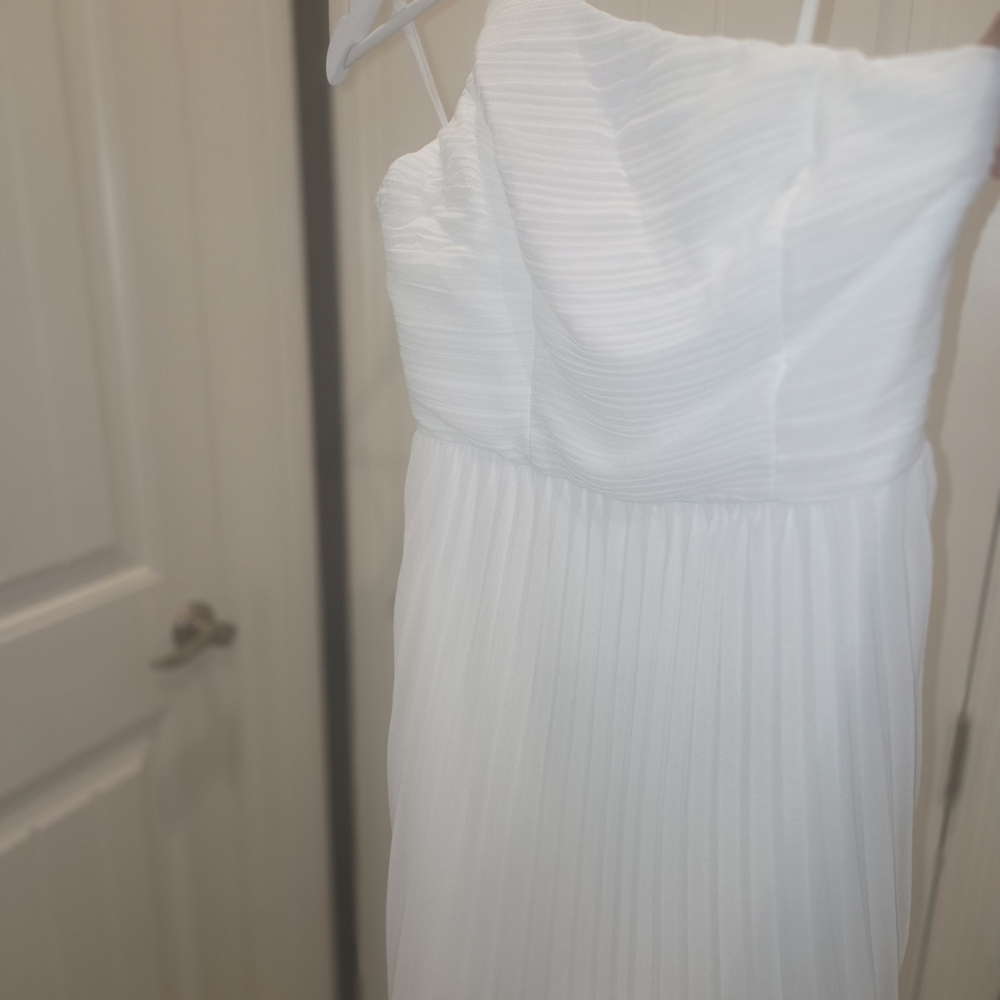 Lulu's White Pleated Midi Dress